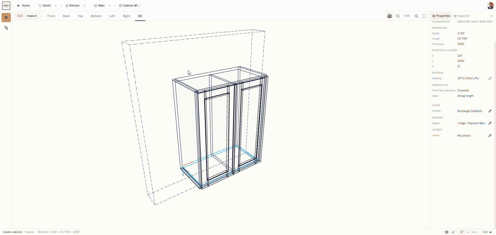 Build cabinets with rules